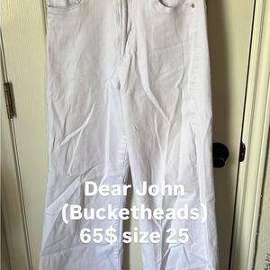 Dear John Men's Straight White Jeans